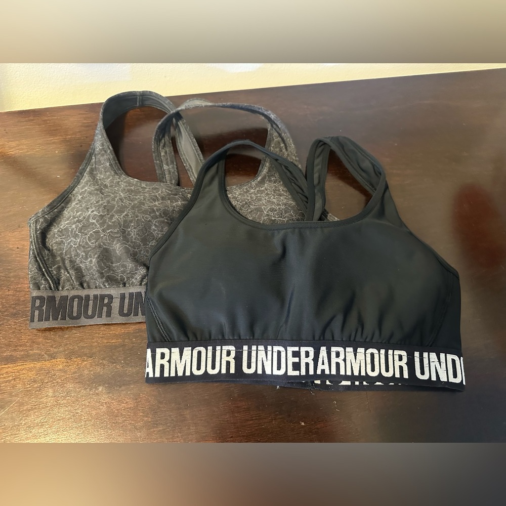 Under Armour mid impact cross back sports bra bundle